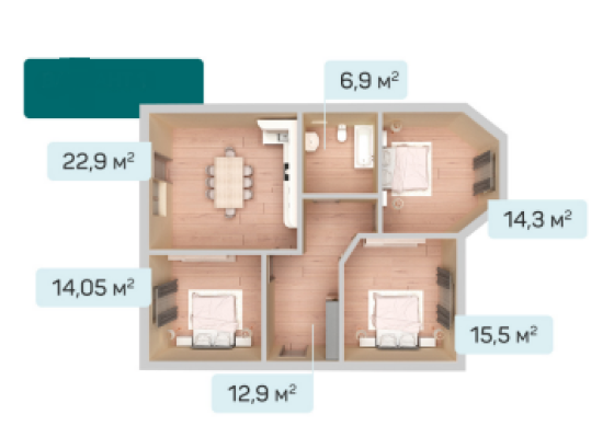 Дом 86кв.м на 3 сот. 
