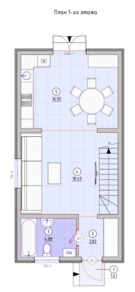 Двухэтажный дом 90кв.м на 3сот.