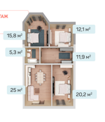 Дом 90кв.м на 3 сот.
