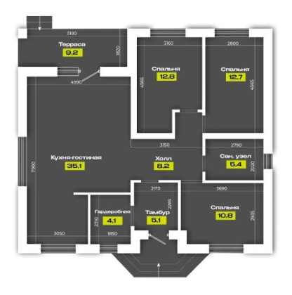 Дом 100 кв.м на 5,3сот в ст.Нововелич...