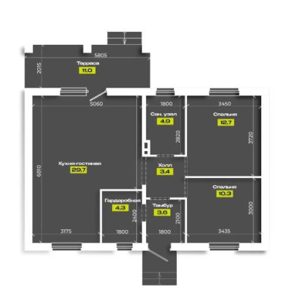 Дом с терассой в ст. Нововеличковская 
