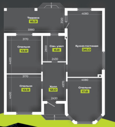 Большой дом 108,4кв.м на 6сот.