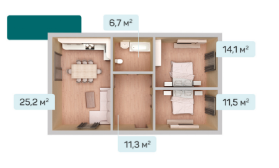 Дом 68,8кв.м на 3сот. ИЖС